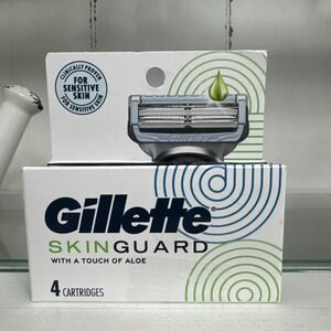 Gillette Skinguard For Sensitive Skin Razor Blade Refills - 4 Cartridges